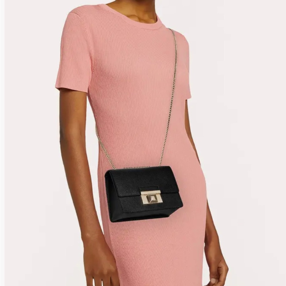Furla Black Venere Mini Crossbody Bag